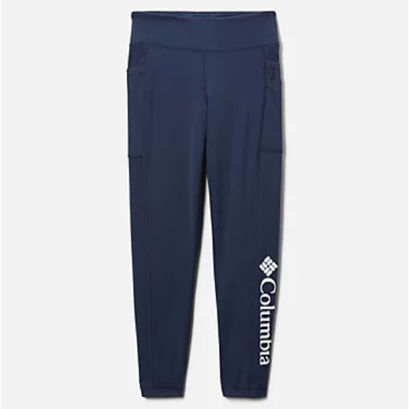 Columbia Girls Lodge Navy Blue Leggings - Picture 1 of 12
